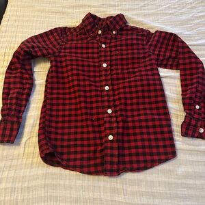 Place Red and Black Plaid Button-Down Shirt